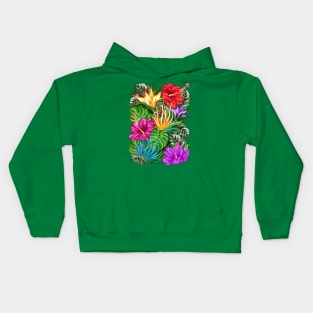 Tropical Flora Summer Mood Kids Hoodie